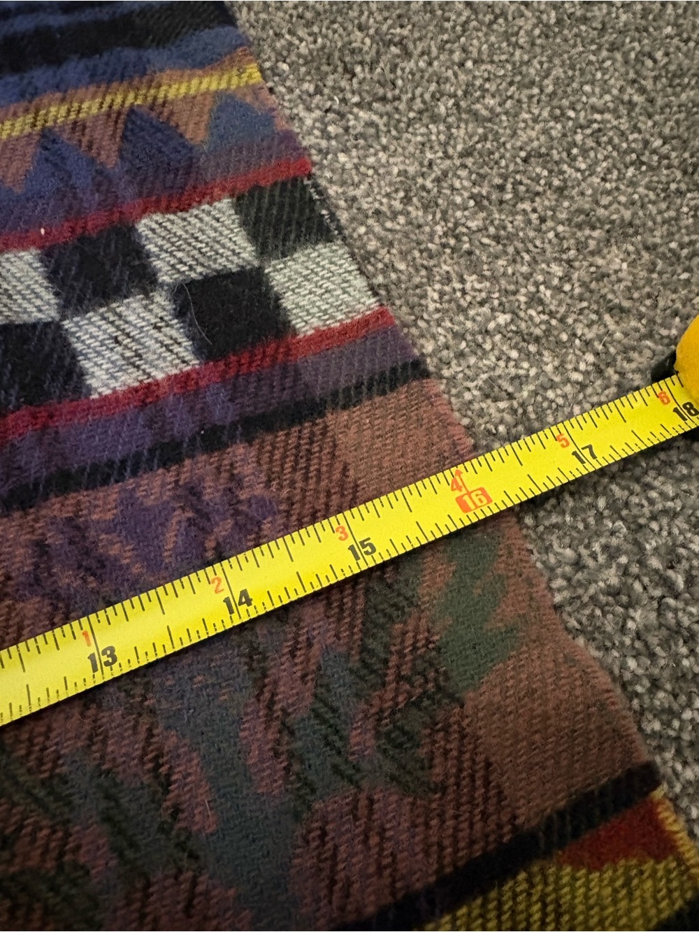 MacKenzie-Childs Blue & Green Tartan Crest Scarf Table Runner - Picture 6 of 6